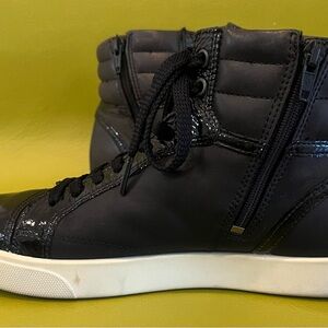 Ecco Black High-Top Sneakers, ankle boots style.